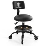 Rolling Shop Stool With Wheels, Garage Mechanic Chair Backrest. Fixed Price $218.28.