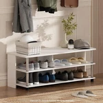 Compact 3-TIER Open Shoe Rack With Stainless Steel Tubes For Entryway/closet. Fixed Price $104.99.