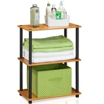 Furinno Turn-n-tube 3-TIER Corner Storage Shelf, Book, Toolless, Light Cherry. Fixed Price $57.47.