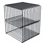 Benjara 20" Tall Side End Table- Shelves- Square Top- Black Metal Wire Frame. Fixed Price $247.57.