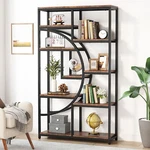 Industrial 5-TIER Etagere Bookshelf Bookcase, Freestanding Display Storage. Fixed Price $169.99.