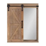 Kate And Laurel Cates Decorative Wood Wall Storage Cabinet With Rectangle Mirror. Fixed Price $229.96.