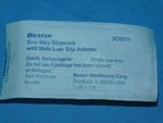 Baxter One-way Stopcock With Male Luer Slip Adapter 2C6211 Qty New Sealed. Fixed Price $20.00.