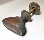 C1870S-1880S Closet Door Knob Escutcheon Oval One-way Bronze Antique. Fixed Price $39.00.