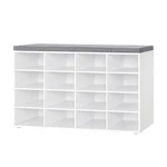Shoe Storage Bench With Cushion, 16-CUBBY Rack, Adjustable Shelves, Mult.... Fixed Price $152.04.
