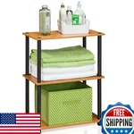 Furinno Turn-n-tube 3-TIER Corner Storage Shelf, Toolless, Light Cherry. Fixed Price $55.65.