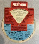 Vintage 1977 Emergency First + Aid Dial Wheel Card. Fixed Price $9.95.