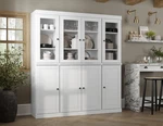 Palace Imports 100% Solid Wood 65" Pantry, 4 Clear Glass, Panel Doors. Fixed Price $1679.03.