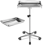 Yescom Mayo Stand Stainless Steel 2X Trays On Wheel Adjustable For Medical Lab. Fixed Price $119.90.