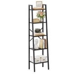 Hoctieon 5-TIER Industrial Ladder Bookshelf, Narrow, Tall Standing. Fixed Price $82.97.