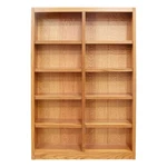 Concepts Wood Double Wide Bookcase, 10 Shelves, Dry Oak Finish. Fixed Price $404.29.