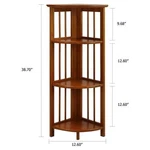 Bookcase Corner Shelf Cabinet Folding Knick Knack Office Plant Storage Furniture. Fixed Price $89.67.
