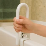 Carex Fiberglass Bath Safety Rail Grab Bar, Exit And Transfer Assist, White, 200. Fixed Price $33.00.