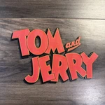 Tom Jerry Pop Art 3D Printed Logo Sign Fan Display Shelf Desk Wall. Fixed Price $10.00.
