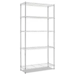 Alera Residential Wire Shelving, Five-shelf, 36W X 14D 72H, Silver. Fixed Price $83.29.