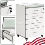 5 Drawers Tabletop Dental Cabinet Cart With Tempered Glass Lab Medical Storage. Fixed Price $349.59.