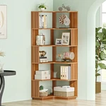 Tribesigns Tier Corner Bookshelf, 64.9 Inches Tall Industrial Shaped Book.... Fixed Price $225.68.