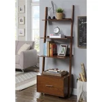 Convenience Concepts American Heritage Ladder Bookcase Caramel Wood Finish. Fixed Price $203.43.