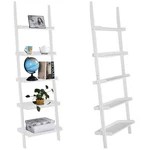 White 5-TIER Bookcase Bookshelf Leaning Wall Plant Ladder Storage Display. Fixed Price $64.99.