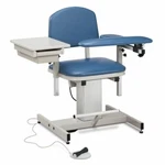 Clinton Power Series Blood Drawing Chair With Padded Flip Arm And Drawer. Fixed Price $2417.27.