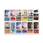 Safco 5604CL 12 Pocket Display Rack Clear Plastic 30" Width. Fixed Price $253.02.