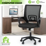 Rolling Computer Chair Pure Black Breathable Mesh Meeting Room Home Office Seat. Fixed Price $42.99.