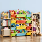 Storage Organizer 55.2 3 Shelves 12 Bins Rainbow Tswb Mirolam Bookshelf Animal. Fixed Price $179.99.