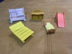 Calico Critters Sylvanian Families Dollhouse Furniture Bed Stroller Slide Shelf. Fixed Price $14.99.