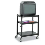 Safco Black Steel Adjustable Height Mobile Media Cart In. Fixed Price $404.86.