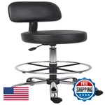 Boss Office Products Be Well Medical Spa Drafting Stool Back Black B16245-BK. Fixed Price $92.68.