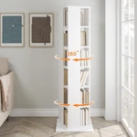 Tiers Corner Spinning Bookcase Organizer 360 Rotating Bookshelf Tower White. Fixed Price $89.99.