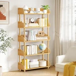 5-TIER Wooden Bookshelf, Modern Open Bookcase With Solid Frame And Top Edge. Fixed Price $107.99.