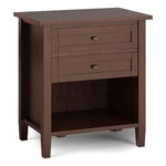 Simpli Home Warm Shaker Transitional Solid Wood Bedside Table In Russet Brown. Fixed Price $287.53.