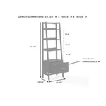 Crosley Furniture Landon Small Etagere Bookcase In Matte Black. Fixed Price $304.71.
