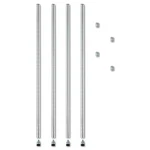 Alera Stackable Posts For Wire Shelving, 36" High, Silver, 4/PACK. Fixed Price $27.79.