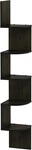 Furinno Rossi Wall Mount Floating Corner Shelf, 5-TIER Radial, Espresso. Fixed Price $40.99.
