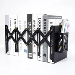 Marte Vanci Adjustable Bookend, Desktop Bookshelf, Metal For Black. Fixed Price $24.79.