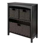 Winsome Terrace 4-PIECE Solid Wood Storage Shelf W/ Baskets Walnut/chocolate. Fixed Price $200.05.