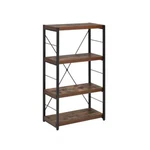 Acme Furniture Bookcase Weathered Oak Black Metal Frame Open Storage Industrial. Fixed Price $138.33.