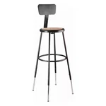 National Public Seating 6230HB-10 Black Hardboard Stool Back, 31-39"H. Fixed Price $140.52.