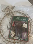 Nip Vintage Inspire Gold Metal Spiral Angel Wreath Christmas Card Holder Display. Fixed Price $15.00.