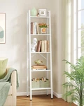 Hoctieon 5-TIER Industrial Ladder Bookshelf, Narrow, Tall Standing Storage. Fixed Price $96.24.