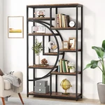 Tribesigns Rustic Wood Bookcase Bookshelf With Metal Frame, 9 Storage Rack. Fixed Price $169.99.
