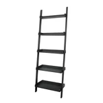 International Concepts Ladder Bookcase Black Wood 75.5 In. Height X 5-SHELF. Fixed Price $166.62.