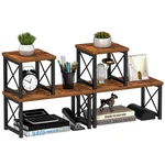Honiter Sets Shelf, Desktop Organizer 7.6IN-2 Pack, Brown. Fixed Price $62.76.