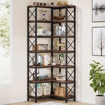 Tribesigns L-shaped Bookshelf, 7-TIER Corner Bookcase Open Storage Display Rack. Fixed Price $149.99.