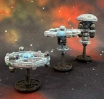 Table Top Gaming Painted Sci-fi Space Station Miniatures. Fixed Price $40.00.