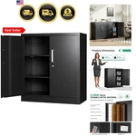 Metal Storage Cabinet With Locking Doors, 35.4" Steel Locker Organizer A.... Fixed Price $175.99.