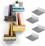 Floating Invisible Bookshelf Wall Mounted (set Of 4) - Aluminum Turn Int. Fixed Price $23.80.