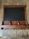 Pre-owned Kate & Laurel Stallard Wooden Wall Chalk Board W/ Pockets Hooks. Fixed Price $45.00.